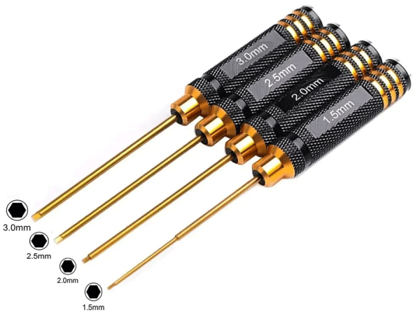 3DP Schraubenzieher-Set Innensechskant / Inbus 4-teilig